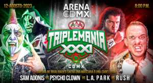 aaa triplemania psycho clown la park rush sam adonis scaled