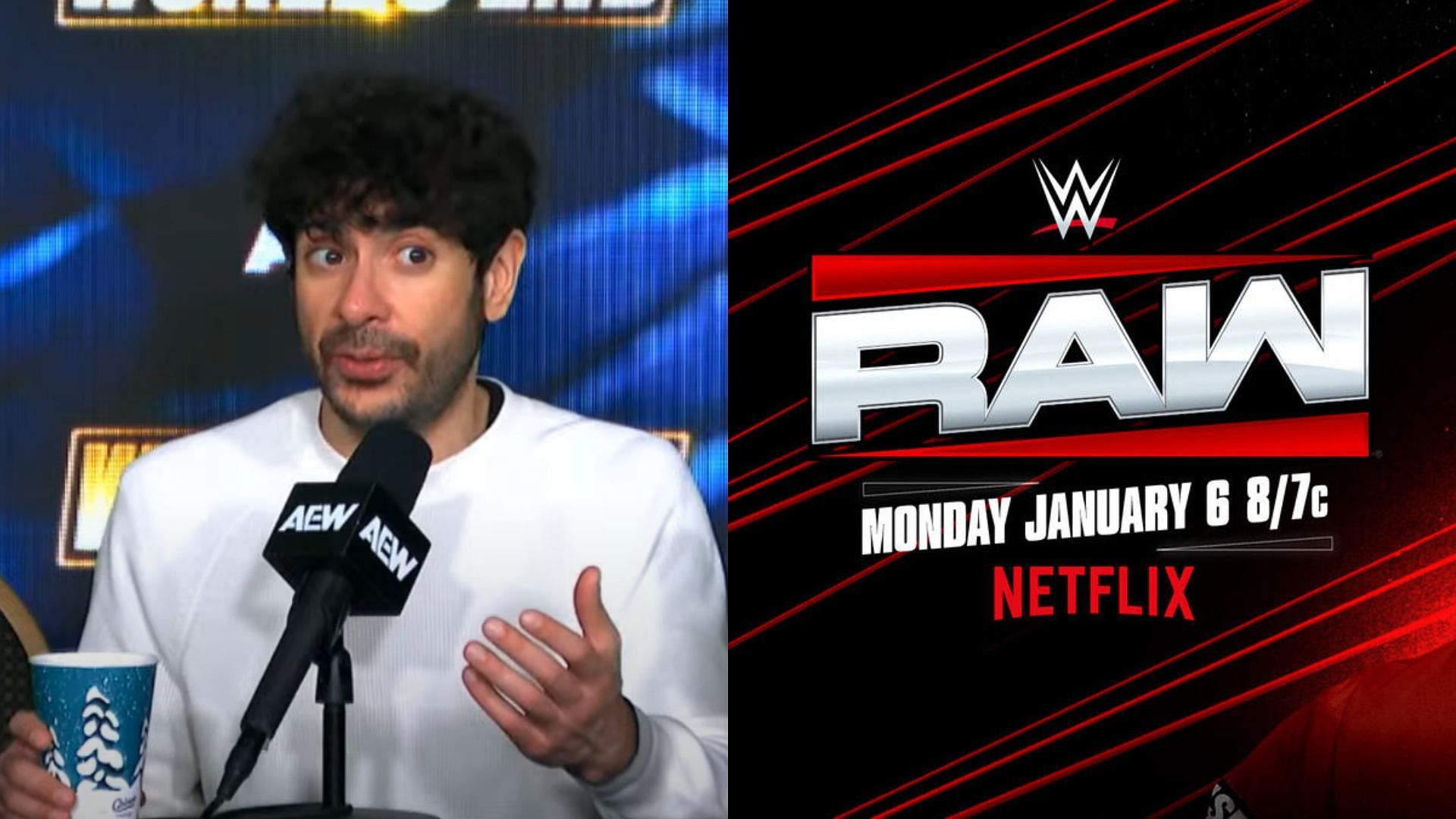 “I’m glad Tony Khan was able to make it tonight” – Fans go wild as AEW President ‘spotted’ on WWE RAW’s Netflix debut