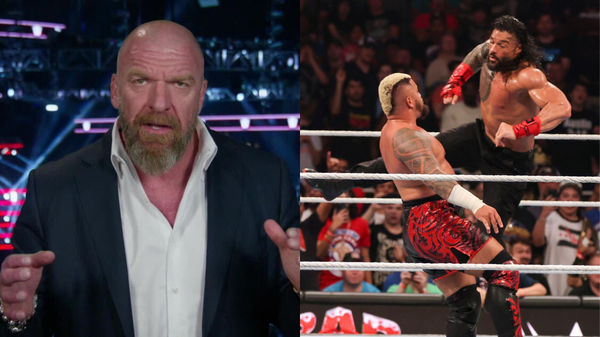 Triple H sends a message to Roman Reigns and Solo Sikoa ahead of The Tribal Combat Match on WWE RAW