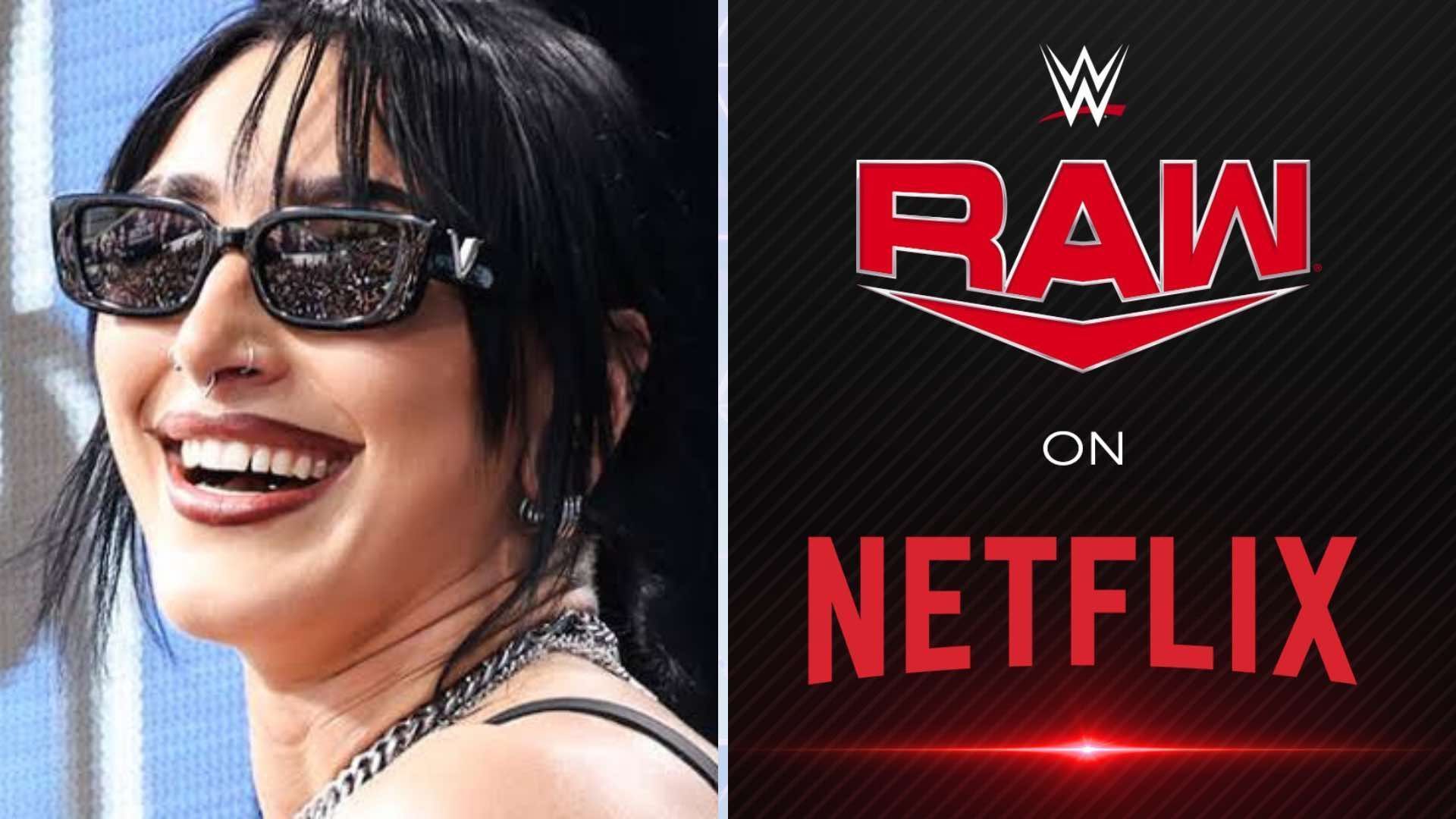 Rhea Ripley reacts after WWE breaks the internet ahead of the Netflix premiere of RAW